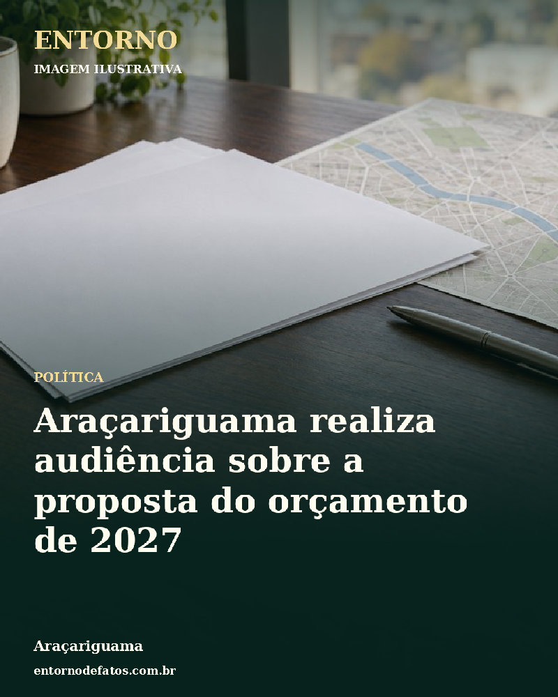 Ilustração gerada por IA sobre: Araçariguama realiza audiência sobre a proposta do orçamento de 2027