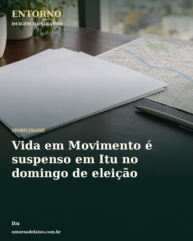 Ilustração gerada por IA sobre: Vida em Movimento é suspenso em Itu no domingo de eleição