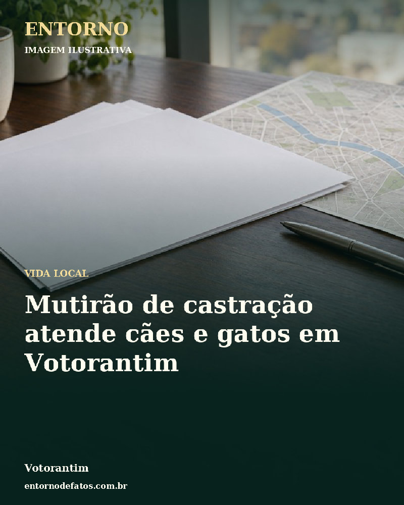 Ilustração gerada por IA sobre: Mutirão de castração atende cães e gatos em Votorantim