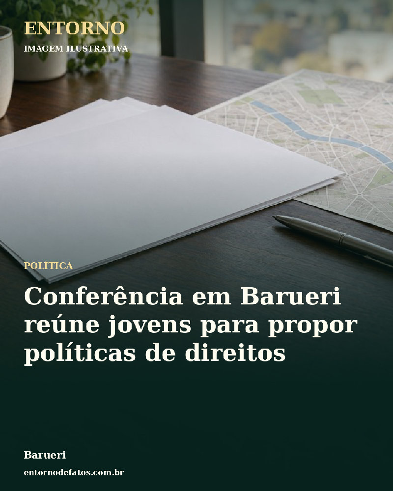 Ilustração gerada por IA sobre: Conferência em Barueri reúne jovens para propor políticas de direitos