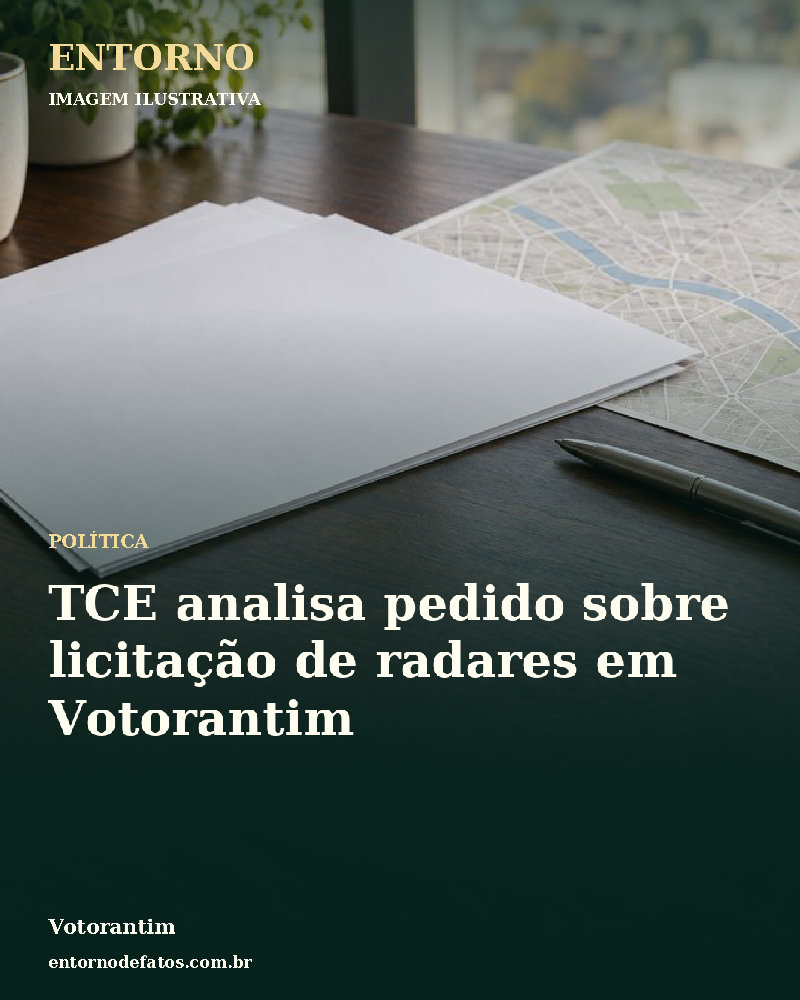 Ilustração gerada por IA sobre: TCE analisa pedido sobre licitação de radares em Votorantim