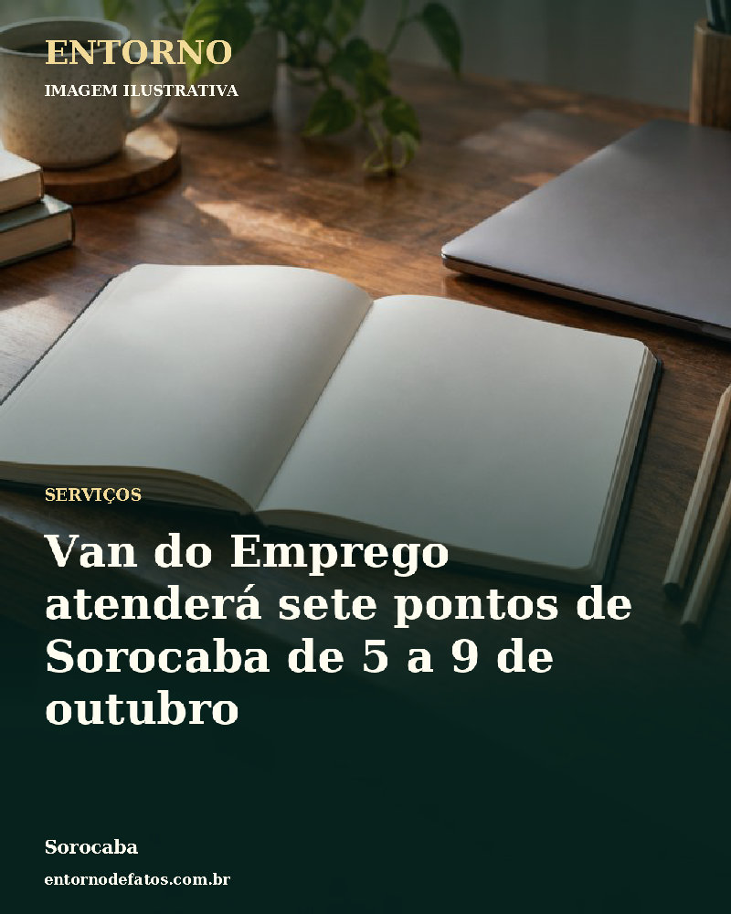 Ilustração gerada por IA sobre: Van do Emprego atenderá sete pontos de Sorocaba de 5 a 9 de outubro