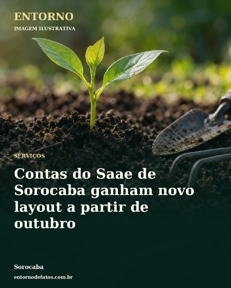 Ilustração gerada por IA sobre: Contas do Saae de Sorocaba ganham novo layout a partir de outubro