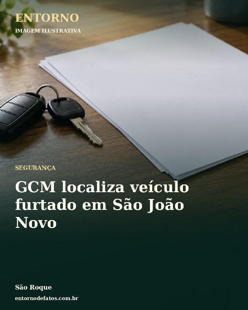Ilustração gerada por IA sobre: GCM localiza veículo furtado em São João Novo