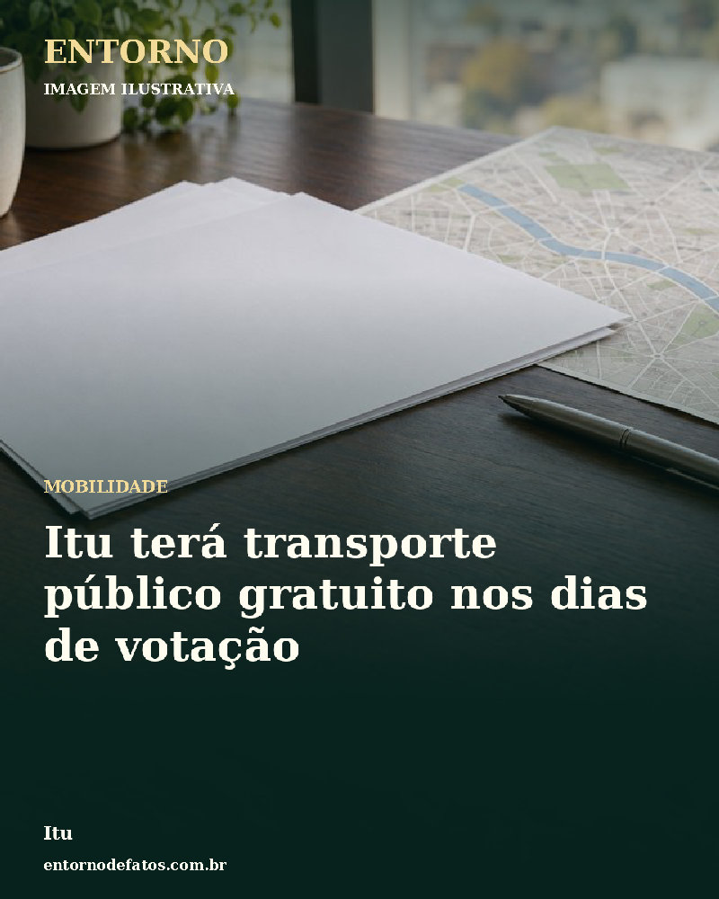 Ilustração gerada por IA sobre: Itu terá transporte público gratuito nos dias de votação