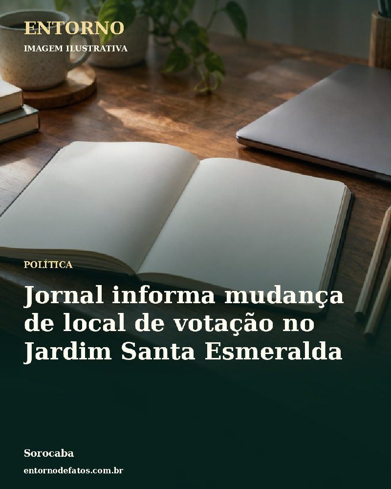 Ilustração gerada por IA sobre: Jornal informa mudança de local de votação no Jardim Santa Esmeralda
