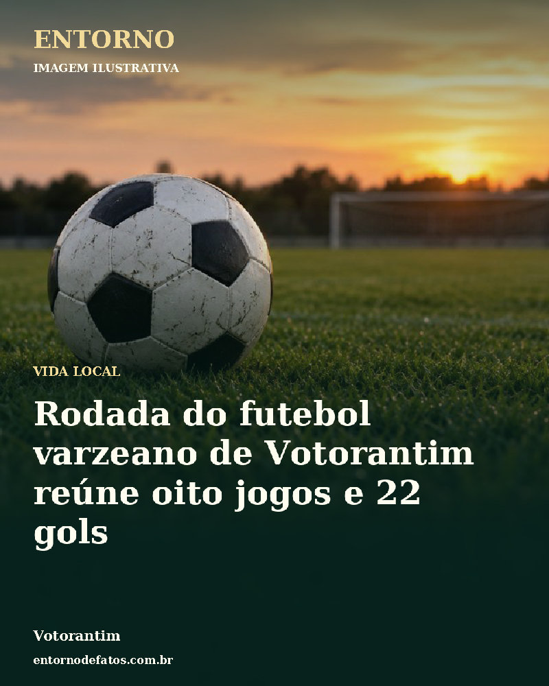 Ilustração gerada por IA sobre: Rodada do futebol varzeano de Votorantim reúne oito jogos e 22 gols