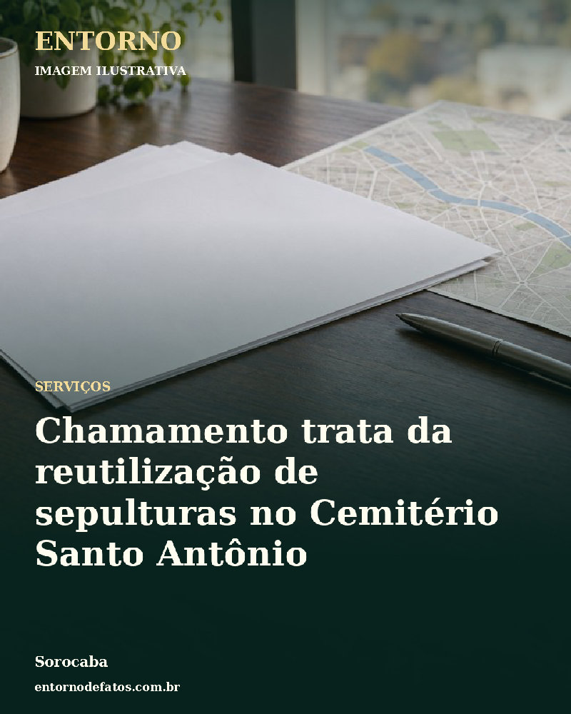 Ilustração gerada por IA sobre: Chamamento trata da reutilização de sepulturas no Cemitério Santo Antônio