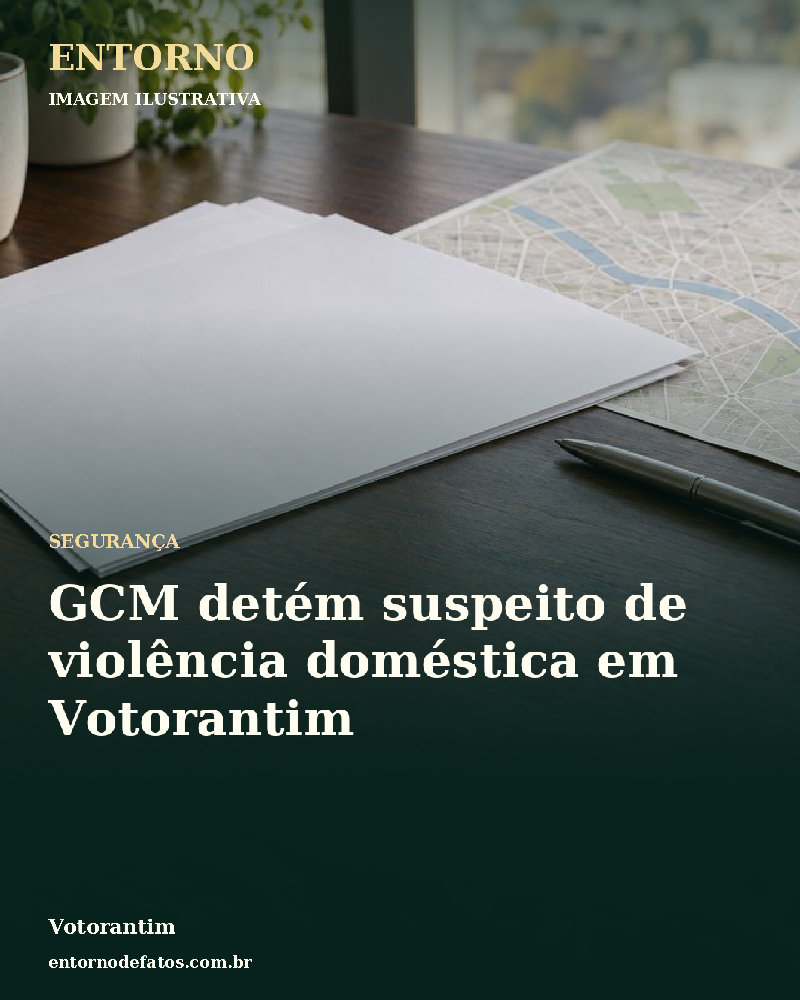 Ilustração gerada por IA sobre: GCM detém suspeito de violência doméstica em Votorantim