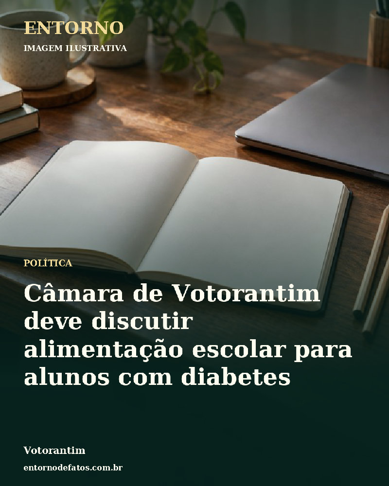 Ilustração gerada por IA sobre: Câmara de Votorantim deve discutir alimentação escolar para alunos com diabetes