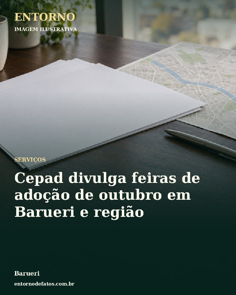Ilustração gerada por IA sobre: Cepad divulga feiras de adoção de outubro em Barueri e região