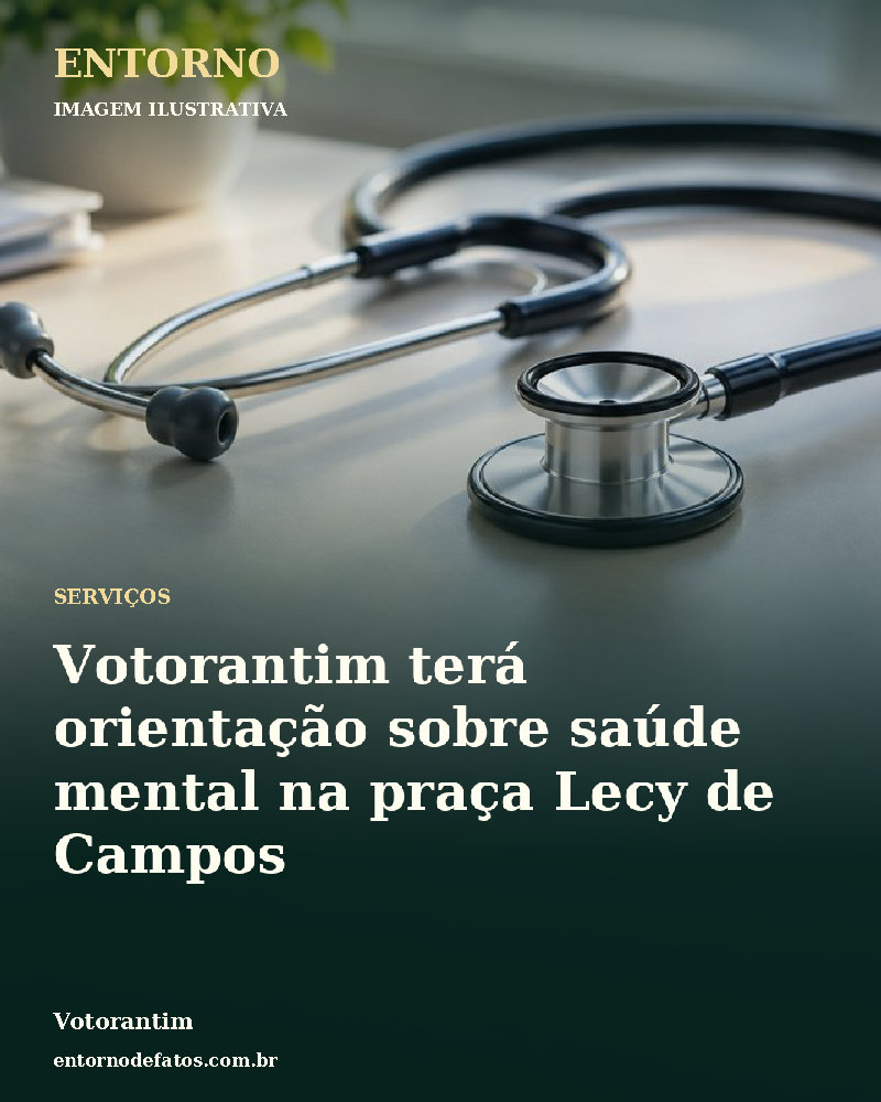 Ilustração gerada por IA sobre: Votorantim terá orientação sobre saúde mental na praça Lecy de Campos