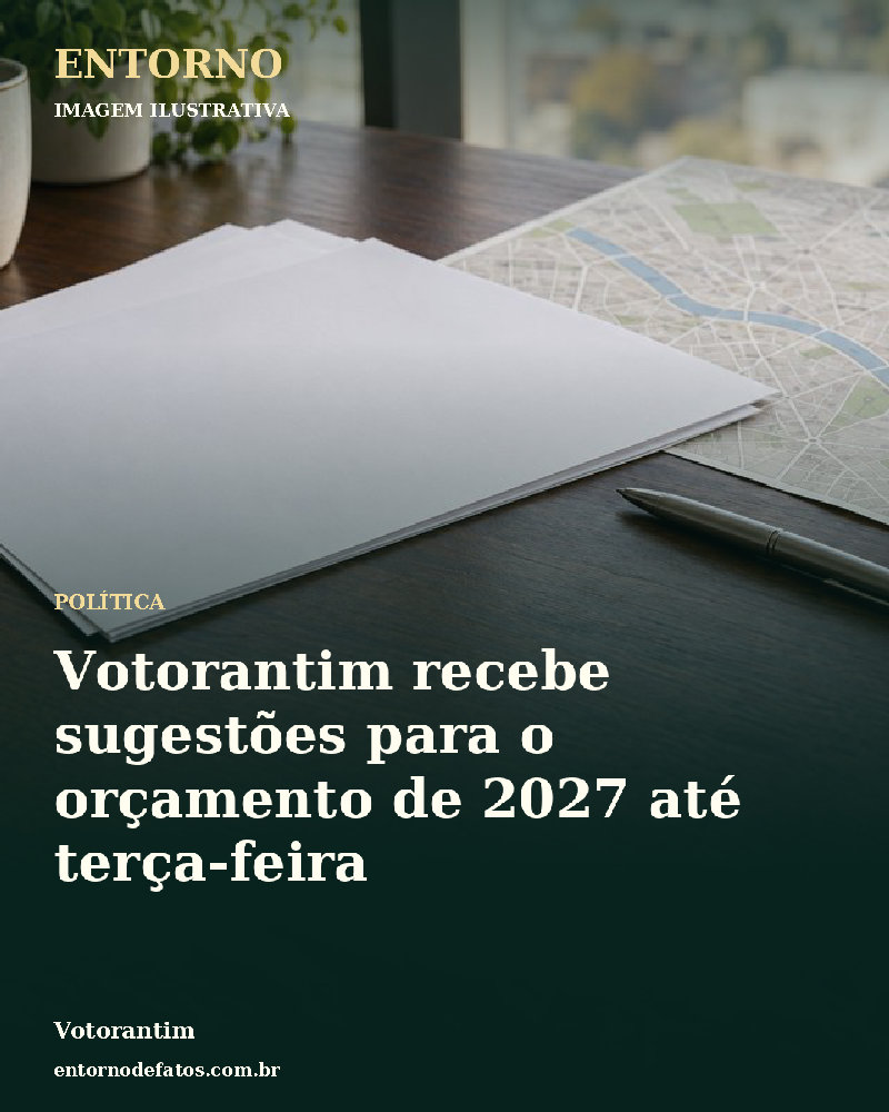 Ilustração gerada por IA sobre: Votorantim recebe sugestões para o orçamento de 2027 até terça-feira