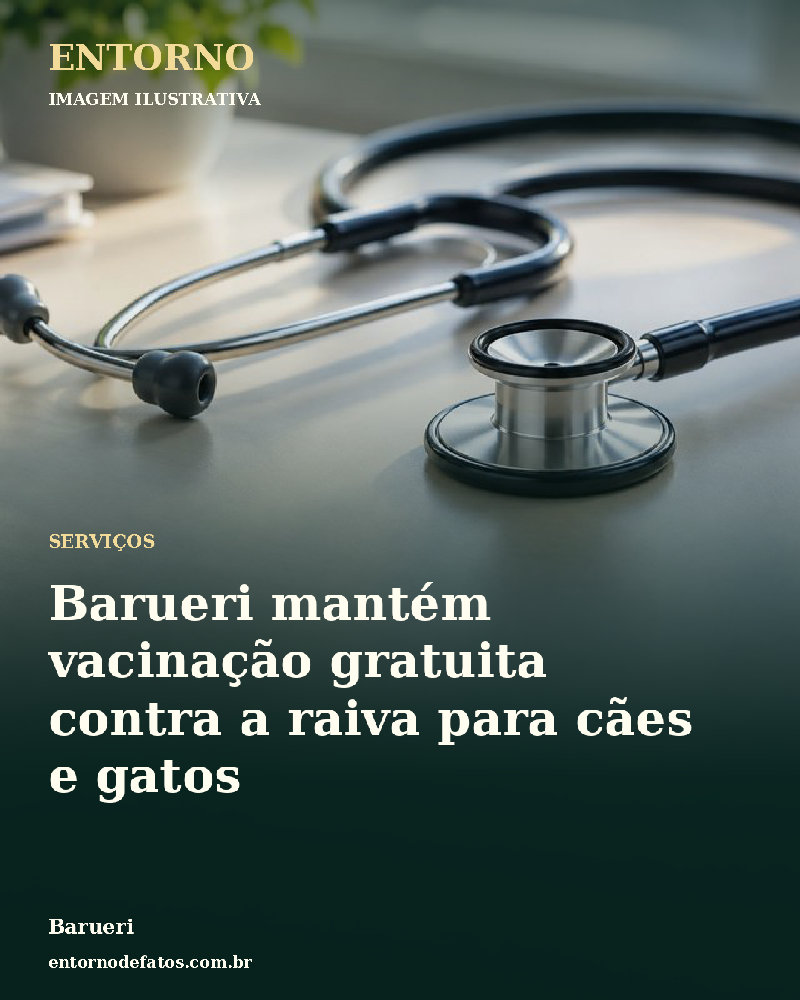 Ilustração gerada por IA sobre: Barueri mantém vacinação gratuita contra a raiva para cães e gatos