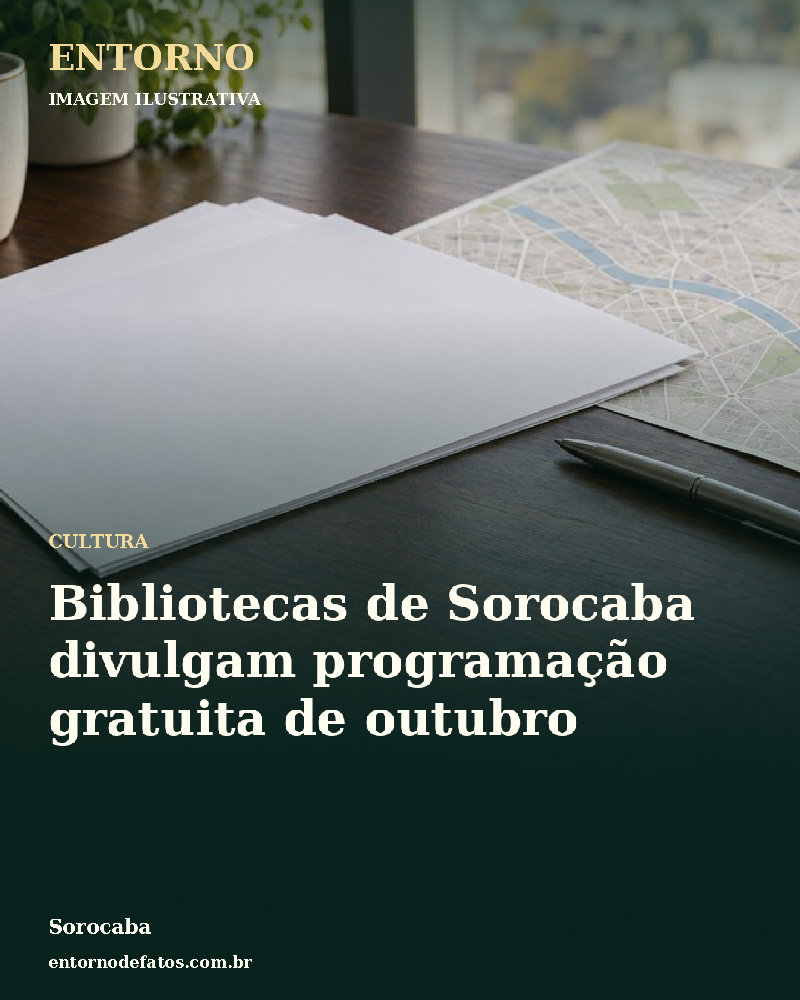 Ilustração gerada por IA sobre: Bibliotecas de Sorocaba divulgam programação gratuita de outubro