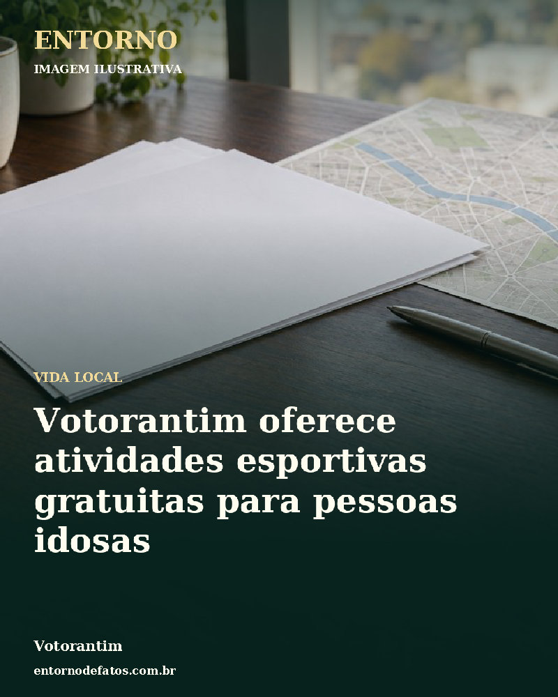 Ilustração gerada por IA sobre: Votorantim oferece atividades esportivas gratuitas para pessoas idosas