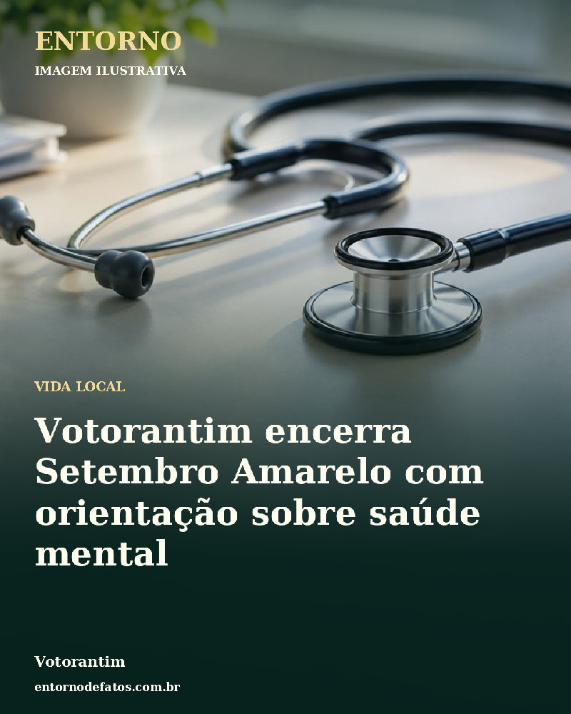 Ilustração gerada por IA sobre: Votorantim encerra Setembro Amarelo com orientação sobre saúde mental