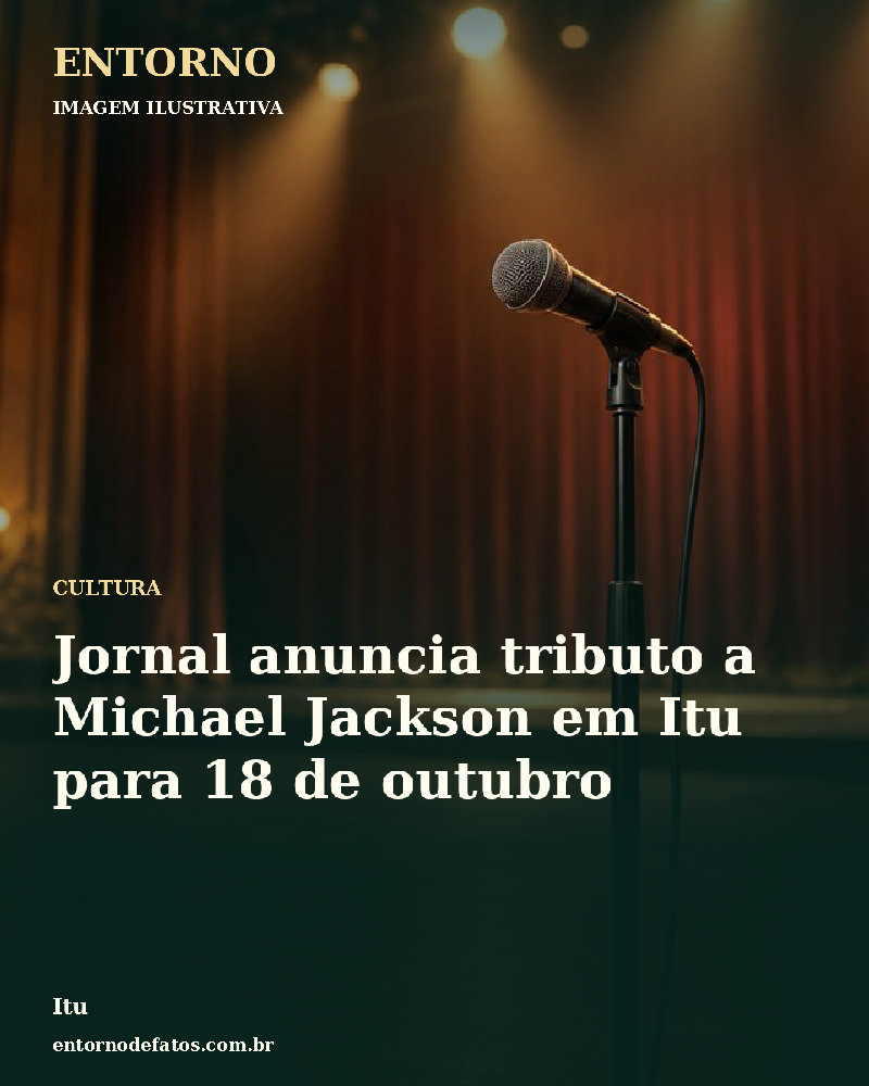Ilustração gerada por IA sobre: Jornal anuncia tributo a Michael Jackson em Itu para 18 de outubro