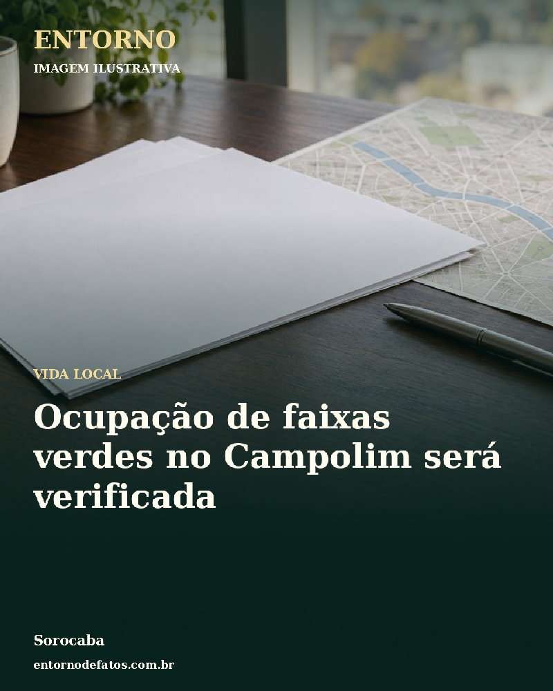 Ilustração gerada por IA sobre: Ocupação de faixas verdes no Campolim será verificada